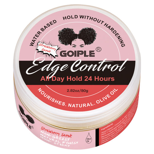 Strawberry-Scented Women's Edge Control Wax,Provides Strong Hold, Non-Greasy Formula for Smooth Edges