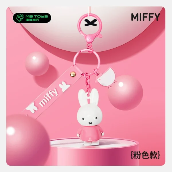 Miffy Rabbit Year Keychain – Cute 3D Figure Key Ring Gift & Party Favor