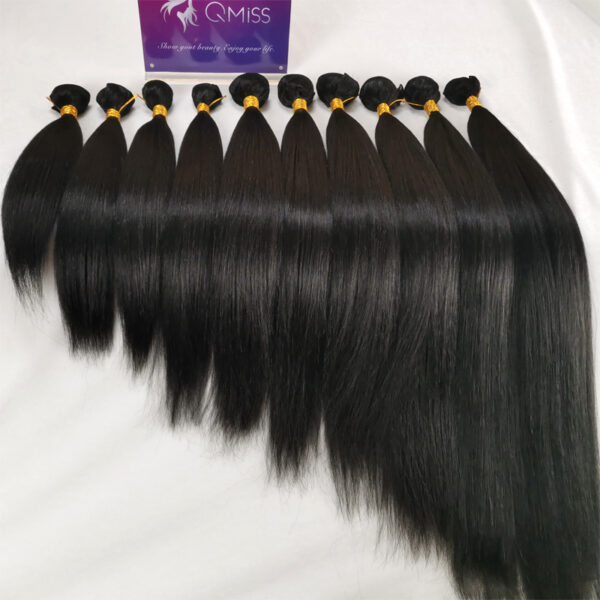 Qmiss Single Bundle Silk Straight 100% Human Hair Extensions