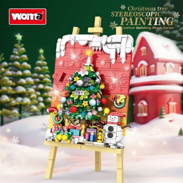 Mini Building Christmas Tree 3D Painting Block Set 【By Sea: 20–30 days】