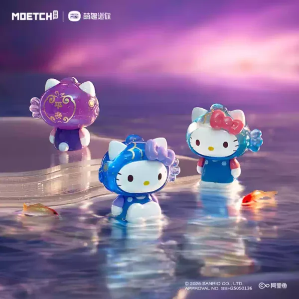 Hello Kitty Lucky Koi Series Mengqu Bean Kitty Blind Box Figurine – Gift for Girls