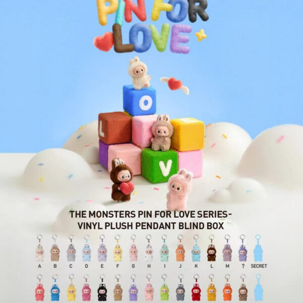 THE MONSTERS Pin for Love Series-Vinyl Plush Pendant Blind Box