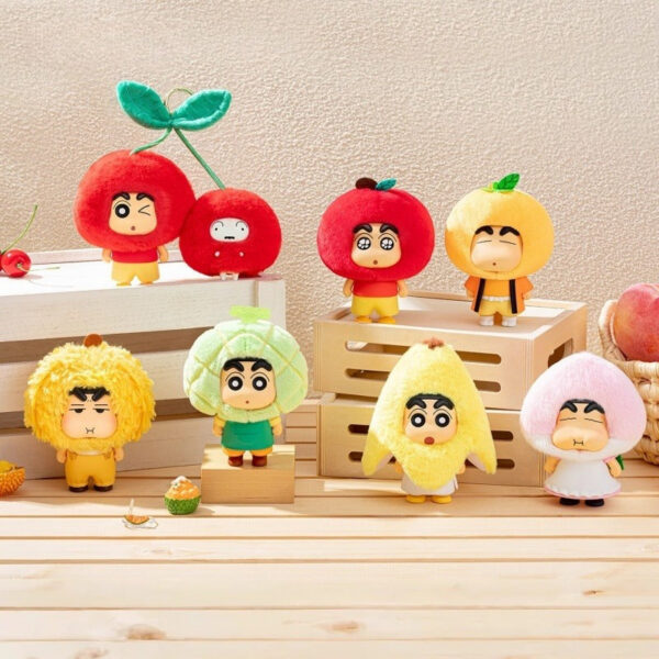 Crayon Shin-Chan Fruit Cottage Series Plush Keychain Blind Box