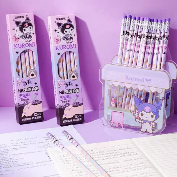 Kuromi Hexagonal Writing Pencil Set