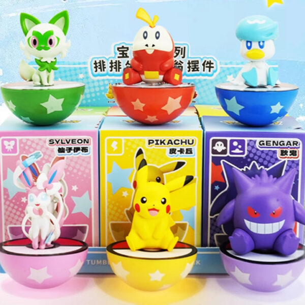 New Pokemon Wobbling Sit-in-a-Row Open Box Figures
