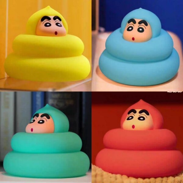 52TOYS BLIND BOX Crayon Shinchan Poop Light, Mystery Box, random Box, Anime Figure Desktop Decoration, Gift for Anime Fa