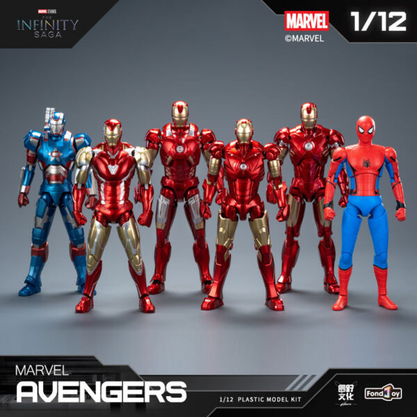 Buildable Marvel Infinity Saga Blind Box Model Kit - Iron Man & Spider-Man Display Models