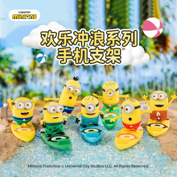 Miniso New Kawaii Cute Despicable 4 Minions Toys Figure Blind Box Ornament Bracket Children's Birthday Gift Christmas Gi