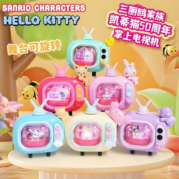 Sanrio Family Hello Kitty 50th Anniversary Handheld TV Series Blind Box Gift Model Assembly Toy