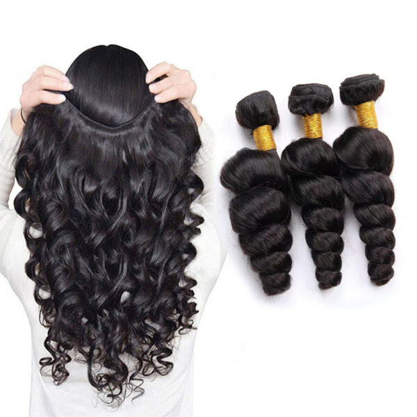 Qmiss Single Bundle Loose Wave Raw 100% Human Hair Extensions