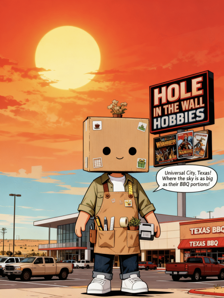 Vidovi standing under the hot sun in Universal City Texas outside a strip mall