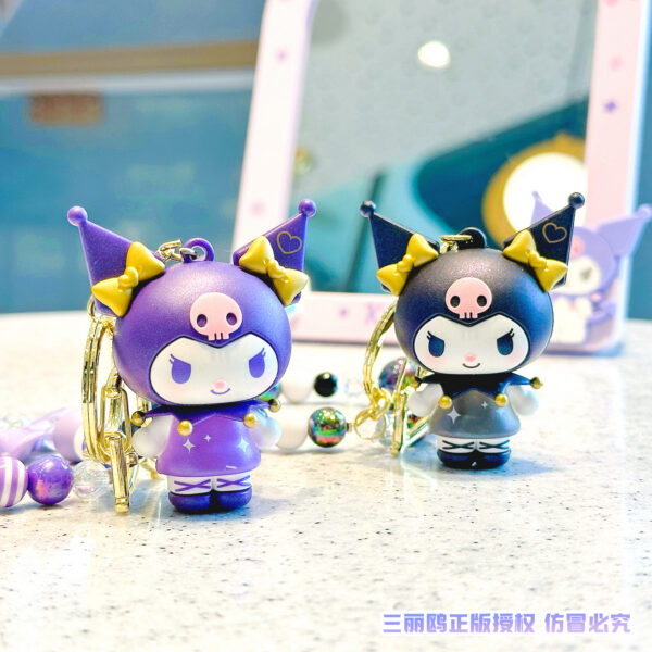 Genuine Shining Star Kuromi Plush Sanrio Keychain, Bag, Car Cartoon Pendant Keychain Ornament