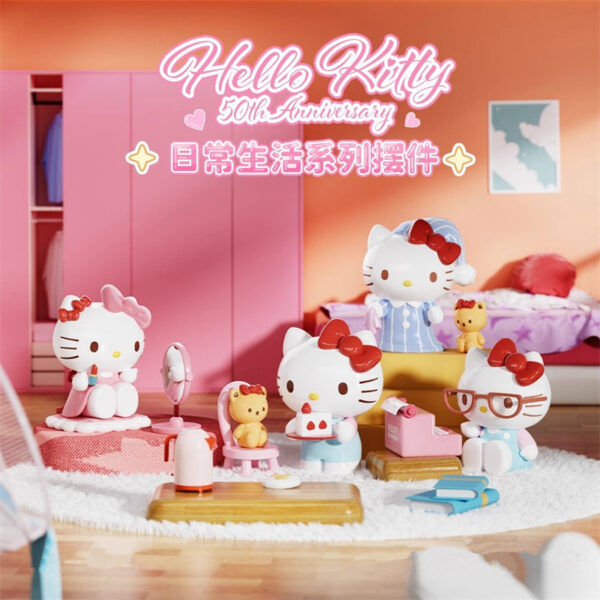 New authentic Hello Kitty daily life series Kitty figure peripherals, trendy toys, ornaments, and gifts