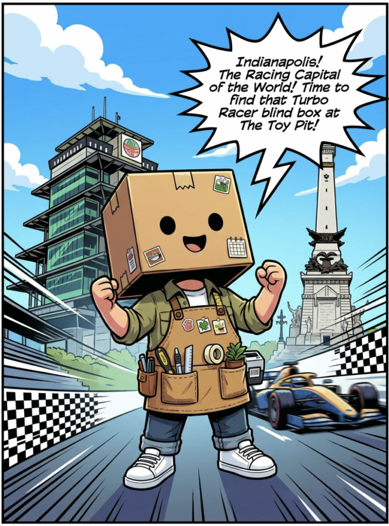 Vidovi arriving in Indianapolis The Racing Capital outside The Toy Pit store