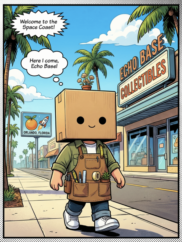 Vidovi arriving in sunny Orlando Florida outside Echo Base Collectibles