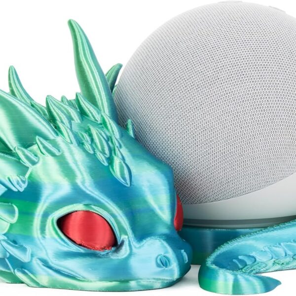 Costume Wizard Dragon Stand for Echo Dot 4th/5th Gen, 3D Printed Dragon Amazon Echo Desktop Speakers, Holder for Echo Do