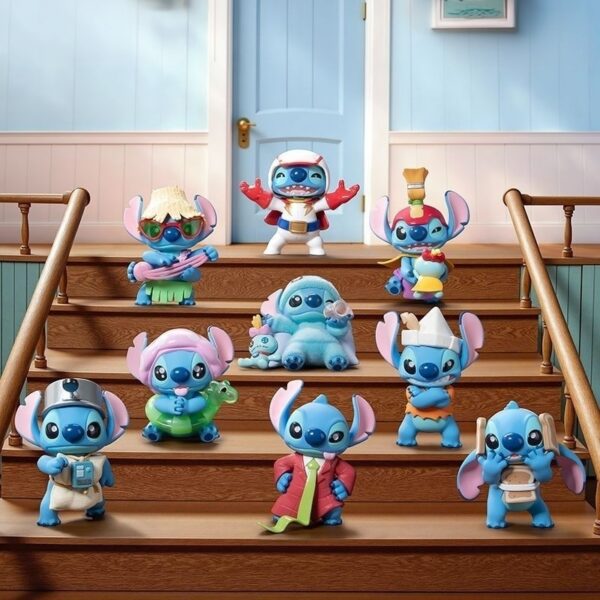Stitch Cute Costume Series Collectible Figures, Trendy Toys, Blind Boxes 8pcs