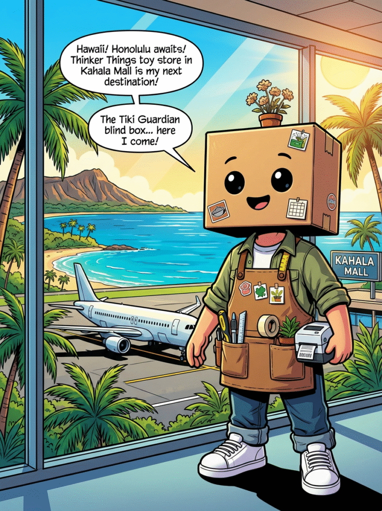 Vidovi arriving at Thinker Things educational toy store in Kahala Mall Honolulu