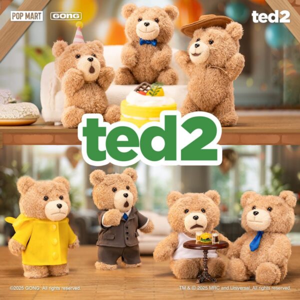 Ted2 Teddy Bear Action Blind Box Plushie Keychain