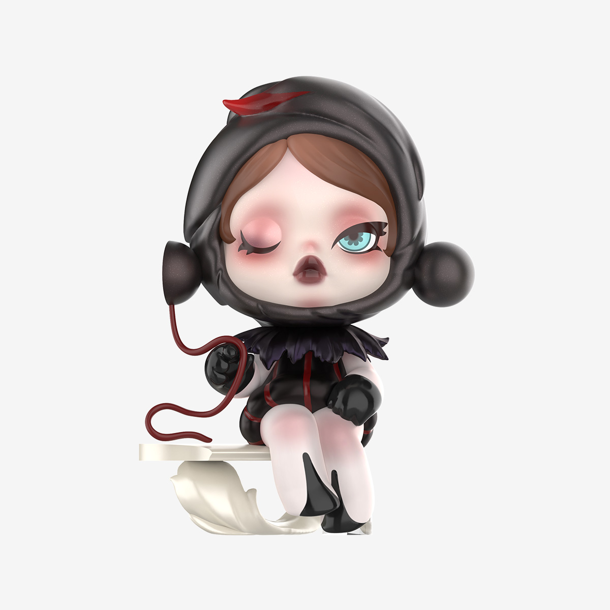 Retail financial dashboard showing revenue breakdown between Pop Mart and indie art toys, with profi