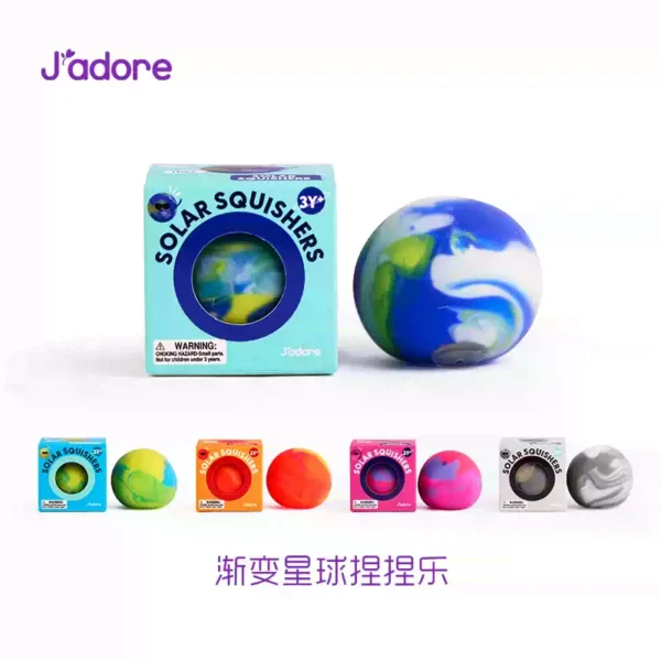 Jadore Gradient Planet Squeeze Ball – Non-Toxic Stress Relief Toy