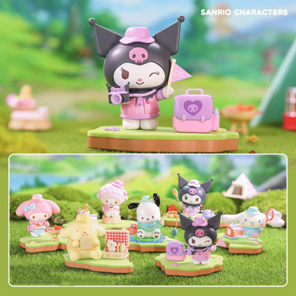 Genuine Sanrio Family Camping Buddies Series Blind Box - Kuromi, Pompompurin, Pochacco Trendy Play Gift