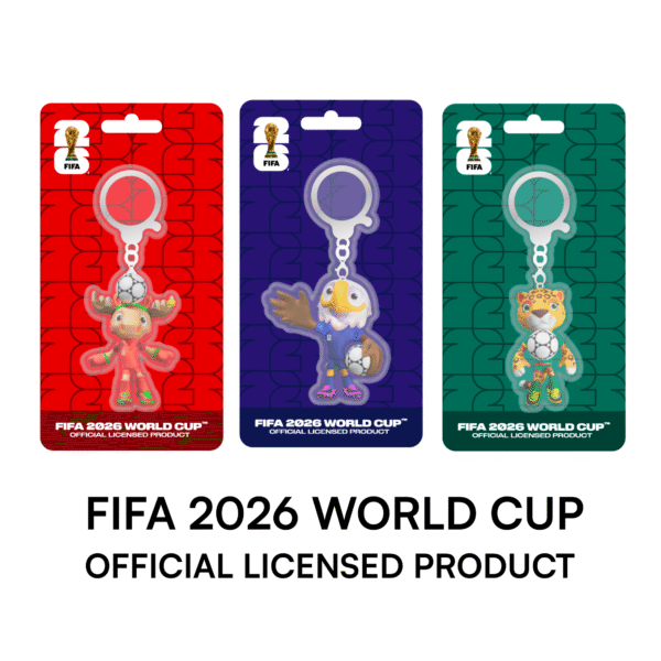 USA / Canada / Mexico Mascot Keychain Figurine 6CM | Football Style Collectible Keychain