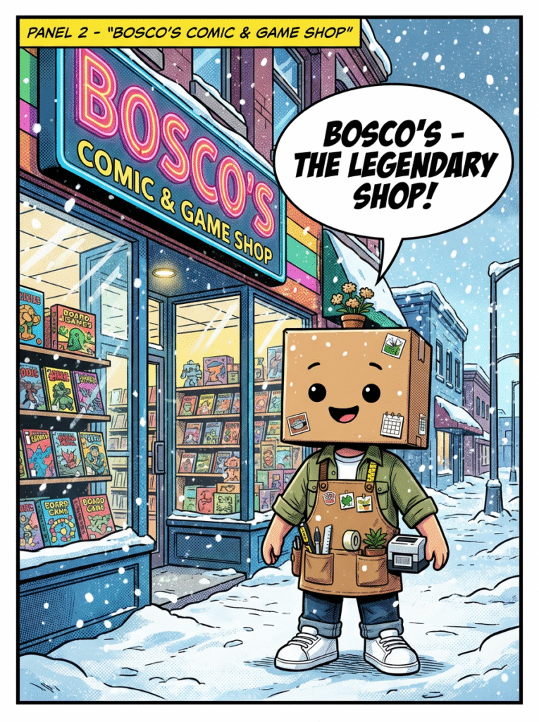 An Arctic Yeti blind box across a polished floor turned into a slippery wet ice rink