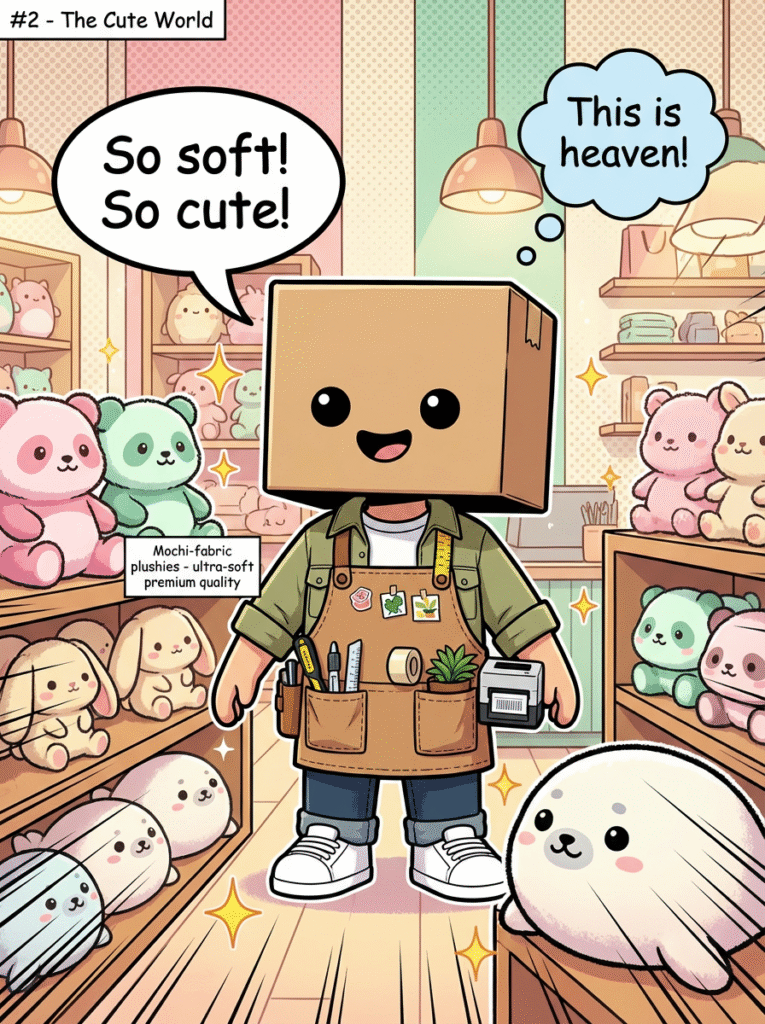 A Squishy Seal blind box hidden inside a giant mountain of ultra soft mochi plushies