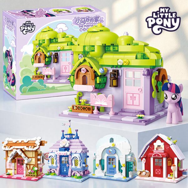 buildable My Little Pony Ponyville Home Series Building Blocks Set Figure