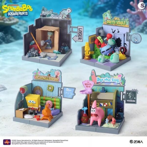 SpongeBob SquarePants Bikini Bottom Abnormal Life DIY Miniature Scene Series