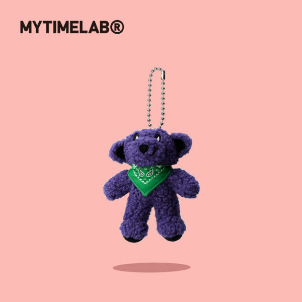 ZOE Hug Bear Plush Charm - Punk Purple