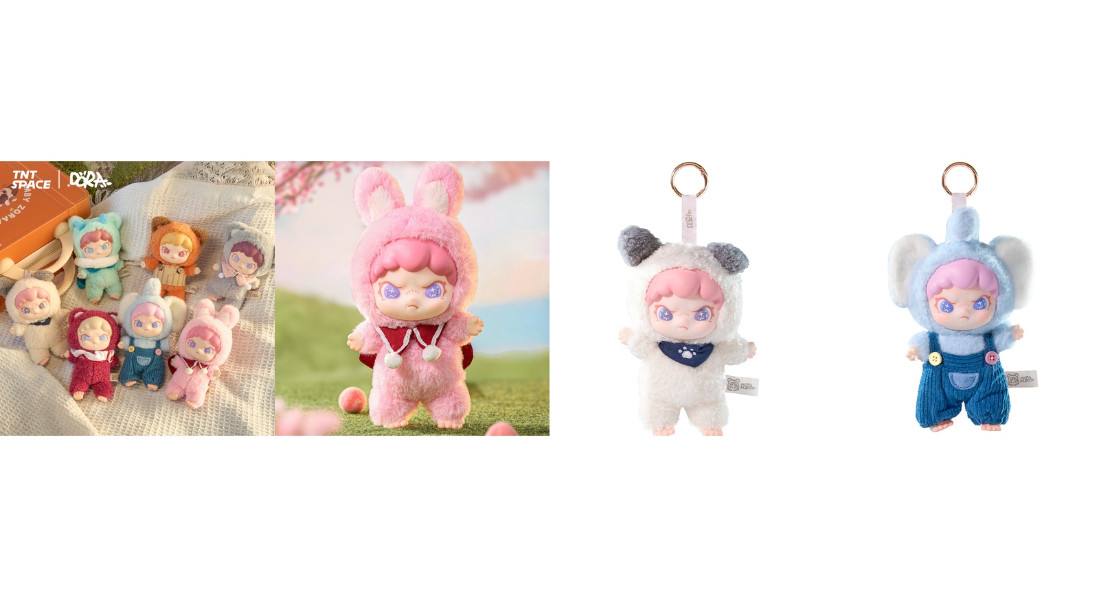 DORA Animals Series showcasing the character in various animal-themed designs with vibrant colors an