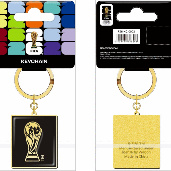 Official 2026 FIFA World Cup 3D Emblem Trophy Keychain