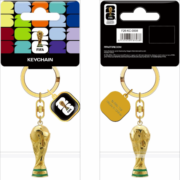 Official FIFA World Cup 2026™ 3D Rotating Trophy Keychain