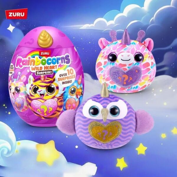 ZURU Rainbocorns Wild Heart Surprise Series 3 Magical Unicorn Collectible Plush Blind Box Egg