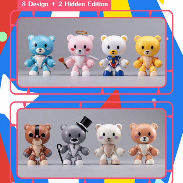PLABAKO Mobile Suit Gundam Beargguy Family Buildable Model Blind Box