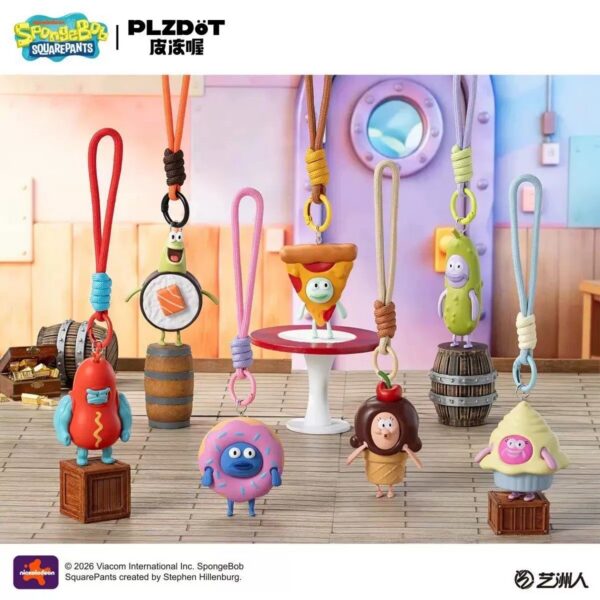 PLZDOT x SpongeBob SquarePants "Bikini Bottom Food Party" Series Blind Box Mystery Keychain/Charm