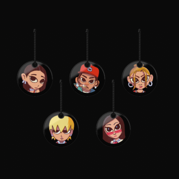 ALLDAY PROJECT CARTOON SPONGE KEYRING