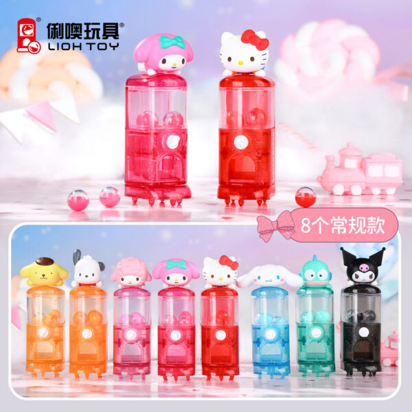 LIOH Toy Sanrio Lying Gashapon Machine Hello Kitty My Melody Hangyodon Desktop Gift Ornament