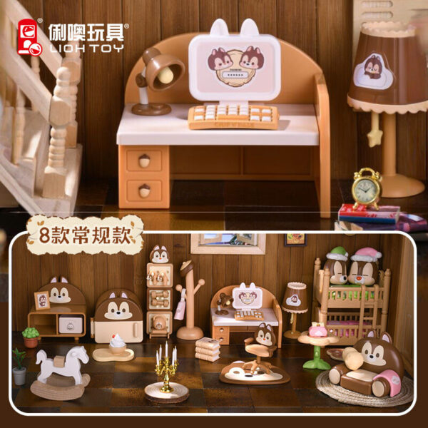Lioh Toy Chip 'n' Dale Room Blind Box Ornament, Cute Chipdale Figure Gift