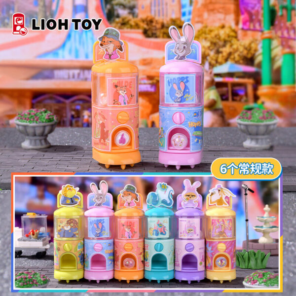 LIOHTOY Mini Gashapon Machine of Zootopia 2 by LIOHTOY, Gashapon Figures of Garry, Judy and Nick