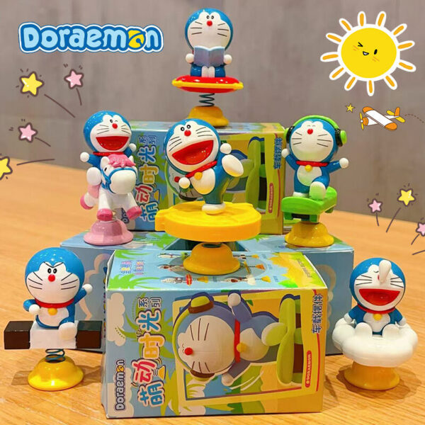 Genuine Doraemon Lovely Time Doll, Robot Cat Figure, Creative Desktop & Car Ornament