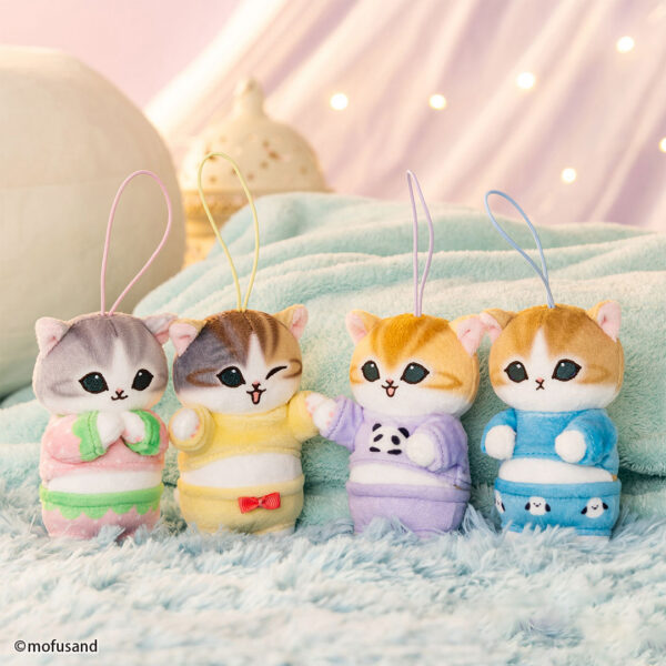 Mofusand Pajama Series Plush Keychain Charm