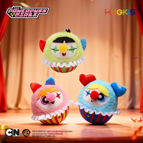 The Powerpuff Girls Party Carnival Clown Spherical Plush Keychain