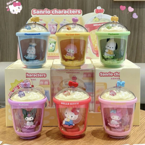 Sanrio Characters Bubble Tea Cup Light-Up Moving Blind Box