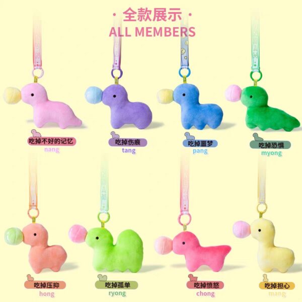 PettyDust "Eat Your Worries" Vibrate & Blow Bubbles Plush Keychain