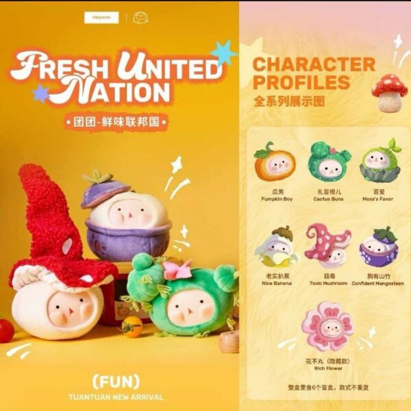 Heyone Fresh United Nation (FUN) Tuantuan Plush Blind Box Series
