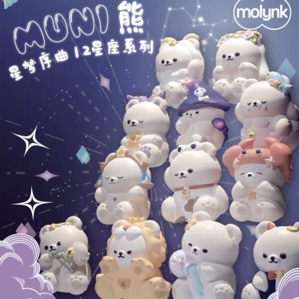 MOLYNK Muni Bear 12 Constellation Series Blind Box Stress Relief Squishy Toy