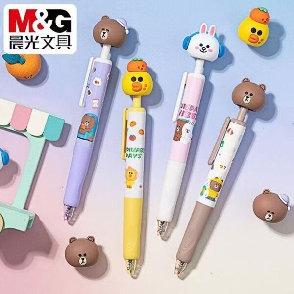 M&G × LINE FRIENDS Limited Edition Cute Top Gel Pen 0.5mm Black Ink